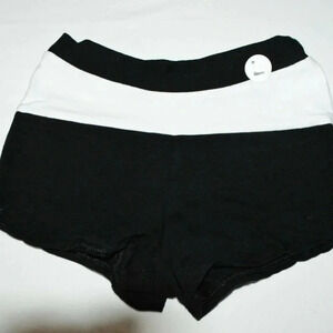 Pizzazz White Black Cheer Athletic Shorts